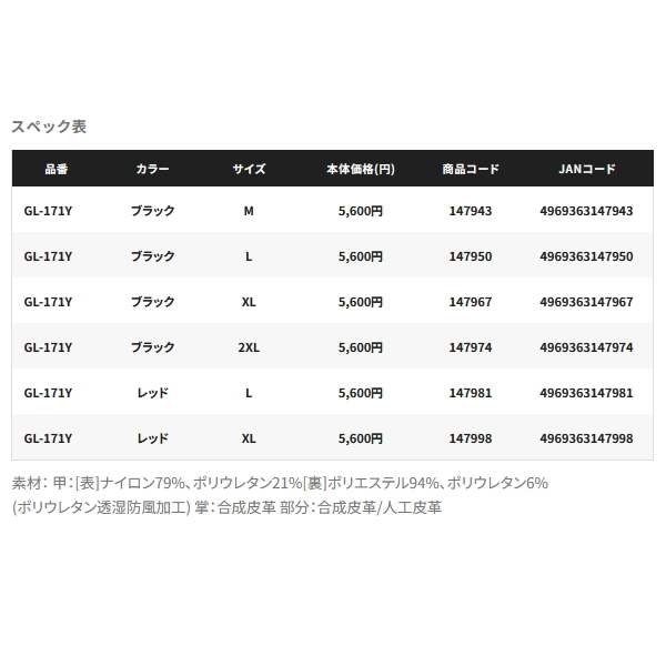 画像: ≪'25年9月新商品！≫ シマノ ネクサス ウォーム グローブ 5 GL-171Y ブラック Mサイズ [9月発売予定/ご予約受付中]