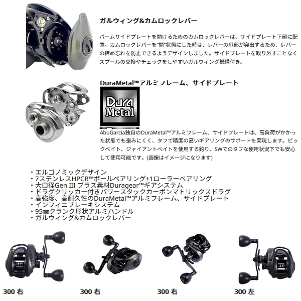 画像4: ≪'25年9月新商品！≫ アブガルシア ビースト 300 LP (右) [9月発売予定/ご予約受付中] 【返品不可】 【小型商品】