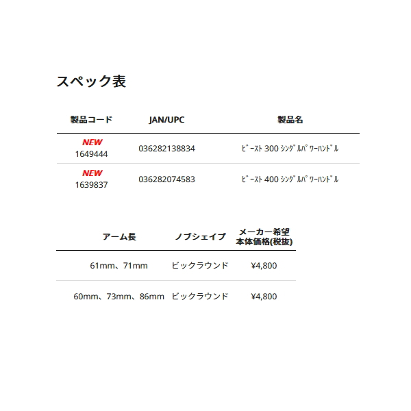 画像: ≪'25年9月新商品！≫ アブガルシア ビースト 300 シングルパワーハンドル 【返品不可】