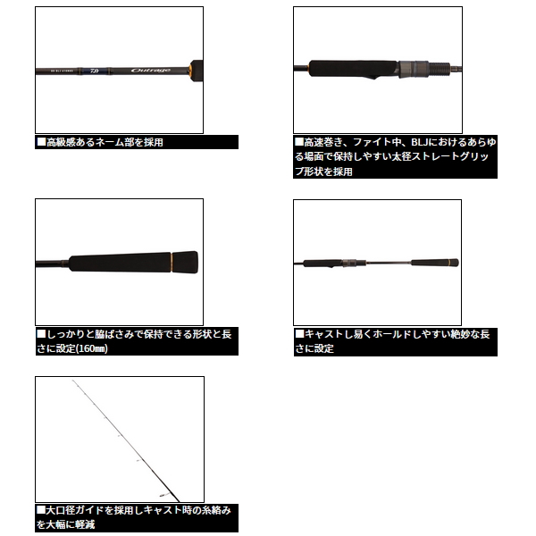 画像3: ≪'25年8月新商品！≫ ダイワ アウトレイジ BR BLJ 68HS 〔仕舞寸法 106cm〕 【保証書付き】