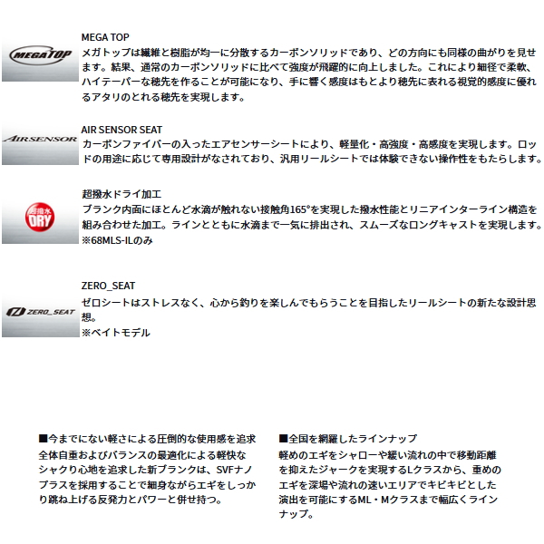 画像3: ≪'25年8月新商品！≫ ダイワ エメラルダス AIR ボート 68MLS IL・K 〔仕舞寸法 106cm〕 【保証書付き】
