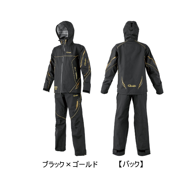 画像1: ≪'25年10月新商品！≫ がまかつ アルテマシールドプロオールウェザースーツ GM-3798 ブラック×ゴールド Mサイズ [10月発売予定/ご予約受付中]