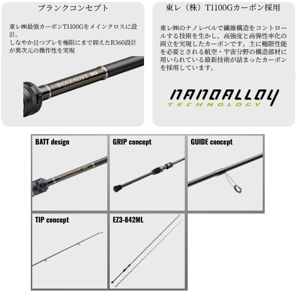 画像3: ≪'25年8月新商品！≫ メジャークラフト エギゾースト 3G エギング EZ3-812M 〔仕舞寸法 127cm〕 【保証書付き】