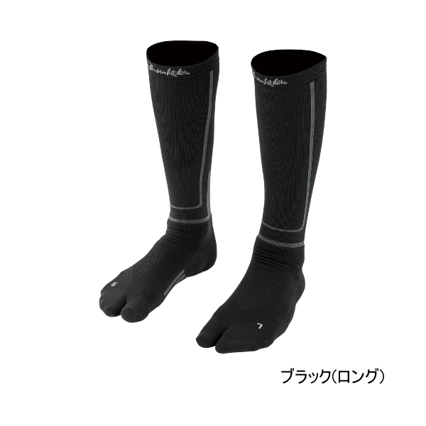 画像1: ≪'25年9月新商品！≫ がまかつ コンプレッションソックス(先割) GM-3812 ブラック(ロング) Mサイズ [9月発売予定/ご予約受付中]