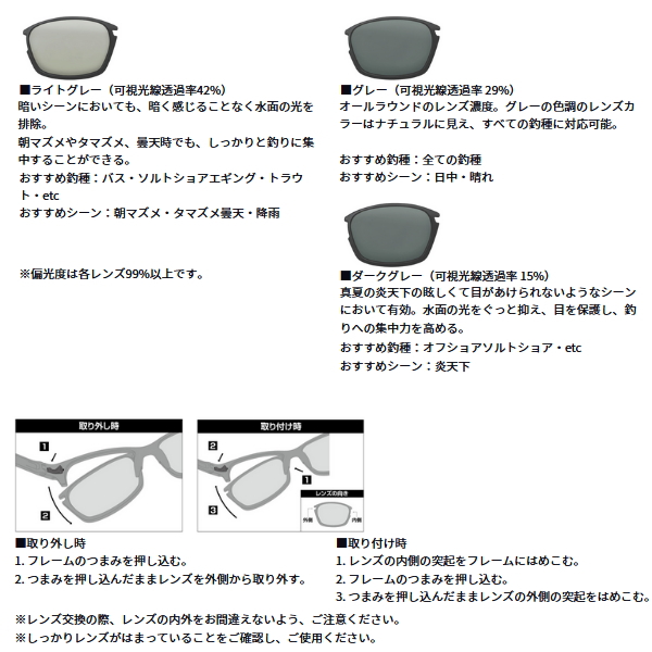 画像4: ≪'25年5月新商品！≫ ダイワ レンズ交換式偏光グラス DN-8055CH グレー