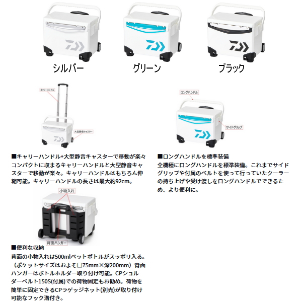 画像2: ≪'25年7月新商品！≫ ダイワ クールラインキャリー 3 SU1500 シルバー 15L
