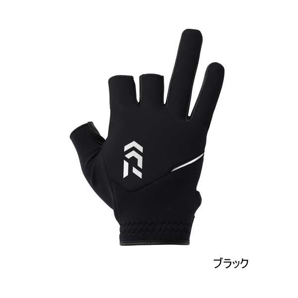 画像1: ≪'25年9月新商品！≫ ダイワ 防寒ライトグリップグローブ 3本カット DG-6225W ブラック Mサイズ