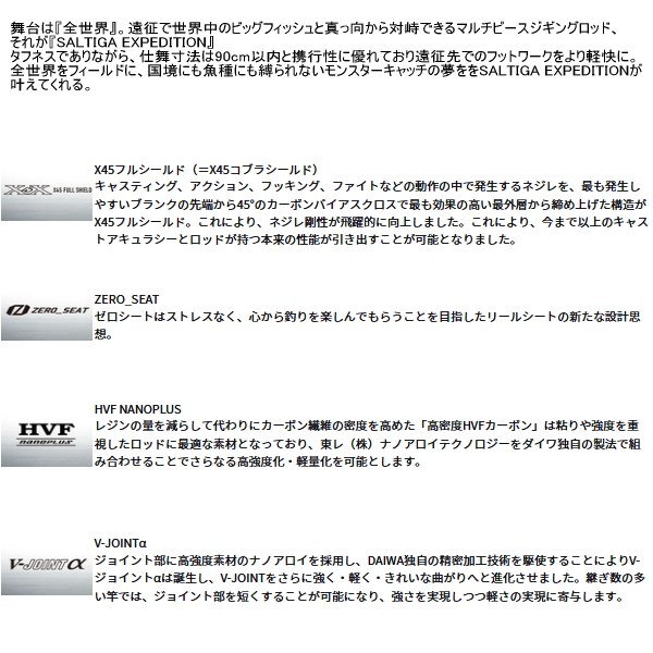 画像2: ≪'25年9月新商品！≫ ダイワ ソルティガ J エクスペディション 50S-6 〔仕舞寸法 89cm〕 【保証書付き】