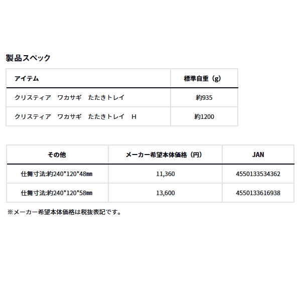 画像: ≪'25年9月新商品！≫ ダイワ クリスティア ワカサギ たたきトレイ H