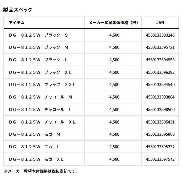 画像: ≪'25年9月新商品！≫ ダイワ 防風ベルトレスグローブ 5本カット DG-8125W ブラック Mサイズ