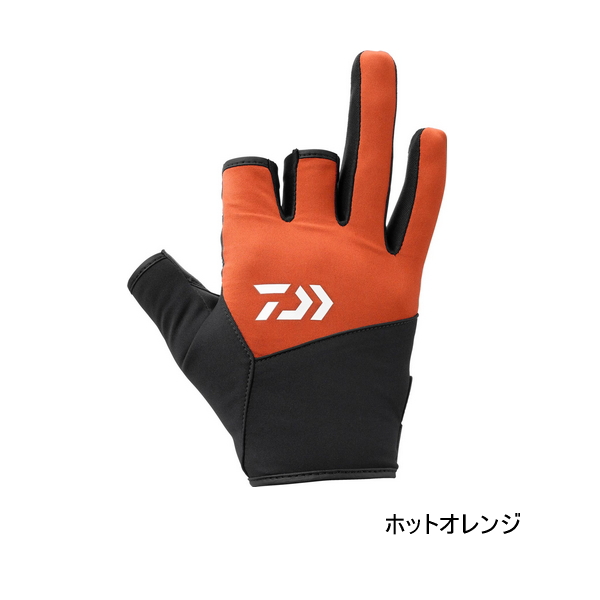 画像1: ≪'25年9月新商品！≫ ダイワ 防風グローブ 3本カット DG-8922W ホットオレンジ Mサイズ