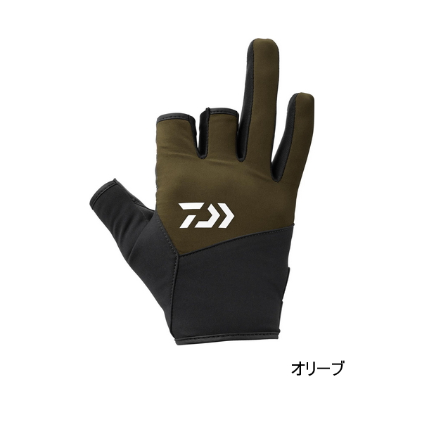 画像1: ≪'25年9月新商品！≫ ダイワ 防風グローブ 3本カット DG-8922W オリーブ XLサイズ