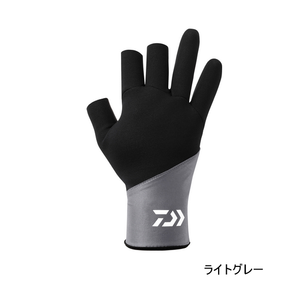 画像1: ≪'25年9月新商品！≫ ダイワ タイタニューム アルファ(TM) グローブ 3本カット DG-7325W ライトグレー XLサイズ