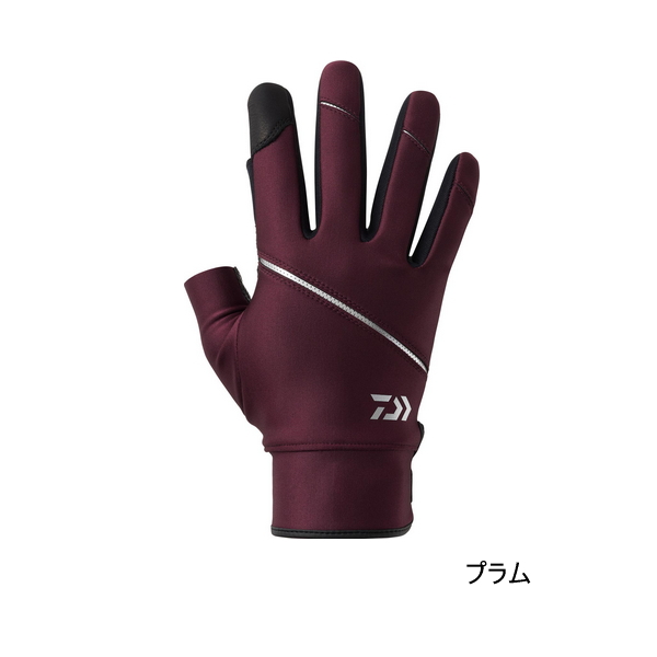 画像1: ≪'25年9月新商品！≫ ダイワ キャスティンググローブ 2本カット DG-3025W プラム Lサイズ