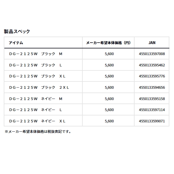 画像: ≪'25年9月新商品！≫ ダイワ クロロプレングローブ 3本カット DG-2125W ネイビー Lサイズ