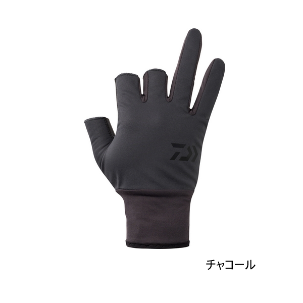 画像1: ≪'25年9月新商品！≫ ダイワ 防風ベルトレスグローブ 3本カット DG-8025W チャコール Lサイズ