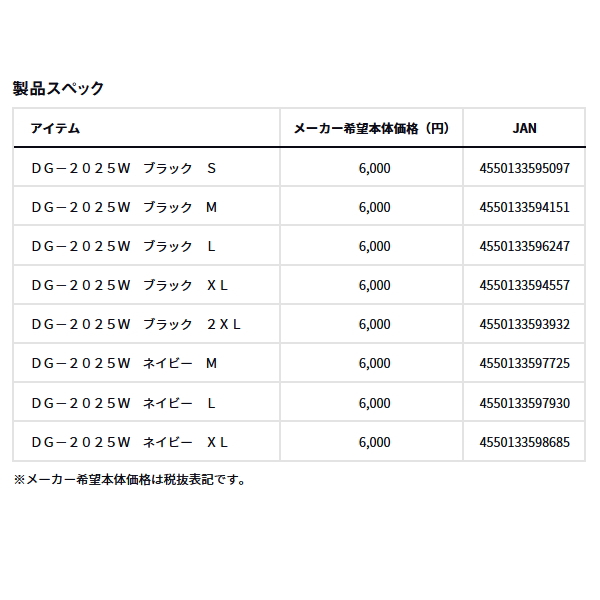 画像: ≪'25年9月新商品！≫ ダイワ クロロプレン防水グローブ DG-2025W ネイビー Lサイズ