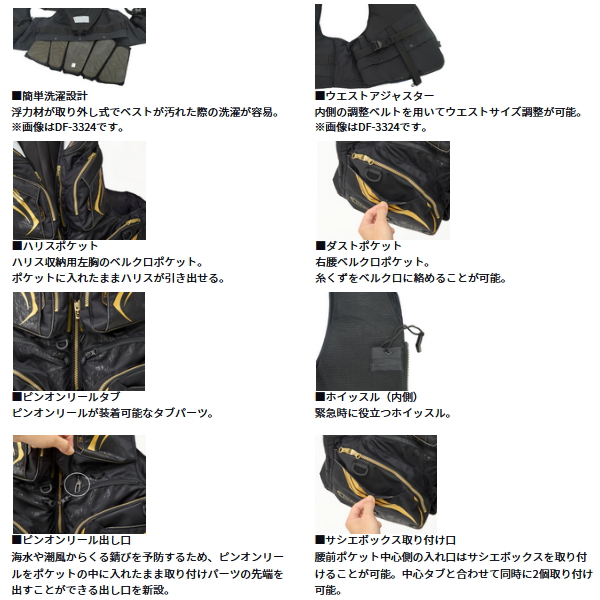 画像3: ≪25年10月新商品≫ ダイワ トーナメント バリアテック（R） サイバーフロート DF-3025T ブラック 2XLサイズ