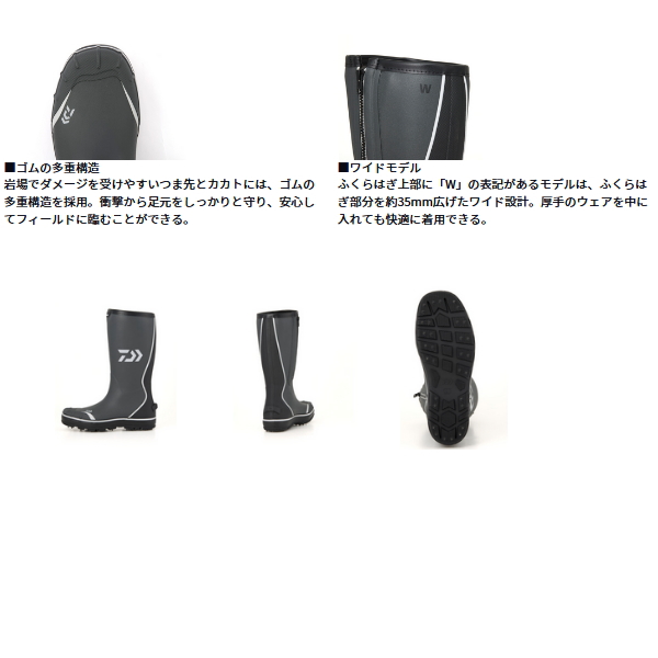 画像3: （25年10月新商品） ダイワ ネオブーツ（スパイクソール） NB-3106 グレー Mサイズ