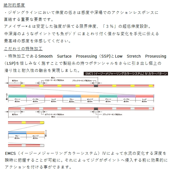 画像3: サンライン ソルティメイト アメイザー ×4 300m 0.8号 グリーン＆パープル＆レッド＆ブルー＆オレンジ （小型商品）