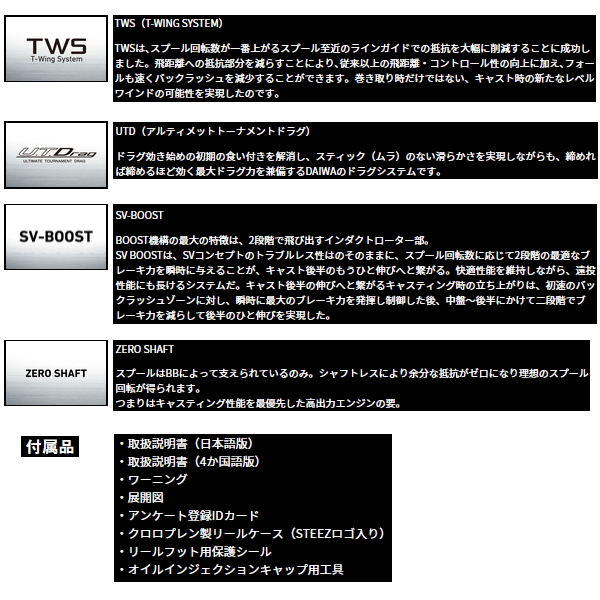 画像4: （25年12月新商品） ダイワ 26 スティーズ SV ライト TW 100XXHL（左） （小型商品）