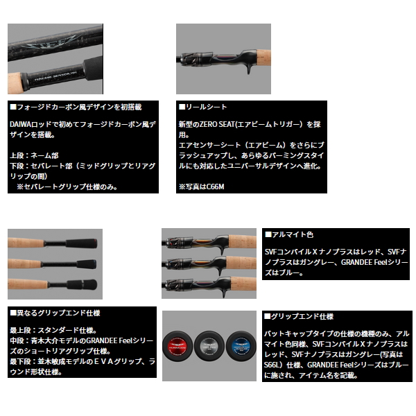 画像4: （25年12月新商品） ダイワ スティーズ（ベイトキャスティングモデル） C64L-SV・ST・BF （仕舞寸法 165cm） （保証書付き） （大型1・代引と離島不可）