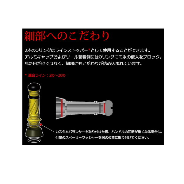 画像5: リブレ カスタムバランサー タイプ2 シマノ＆ダイワ共通 C1タイプ CB2-CA1-TIG チタン／ゴールド 10554 （返品不可） （小型商品）