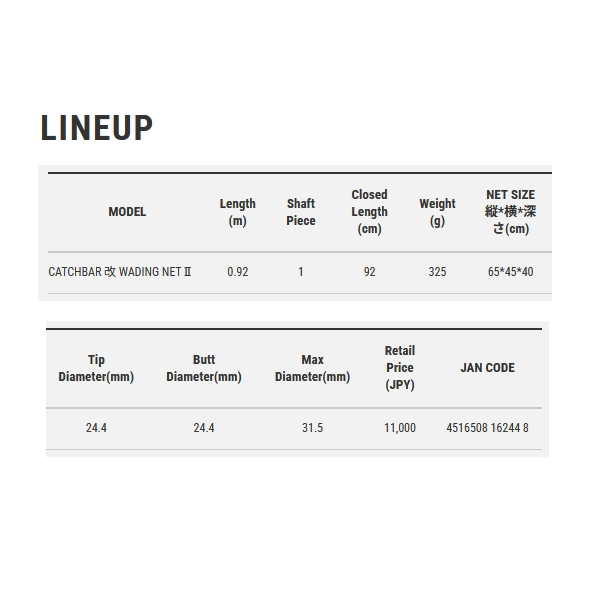 画像: テイルウォーク（tail walk） キャッチバー改 ウェーディングネット II （仕舞寸法 92cm）