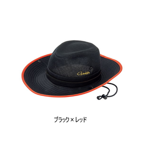 画像1: がまかつ ライトクールストローハット GM-9890 ブラック×レッド Lサイズ