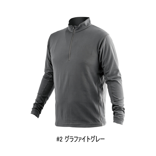 画像1: がまかつ ラグゼ ドライリスタ ハーフジップシャツ LE-4013 ♯2 グラファイトグレー LLサイズ
