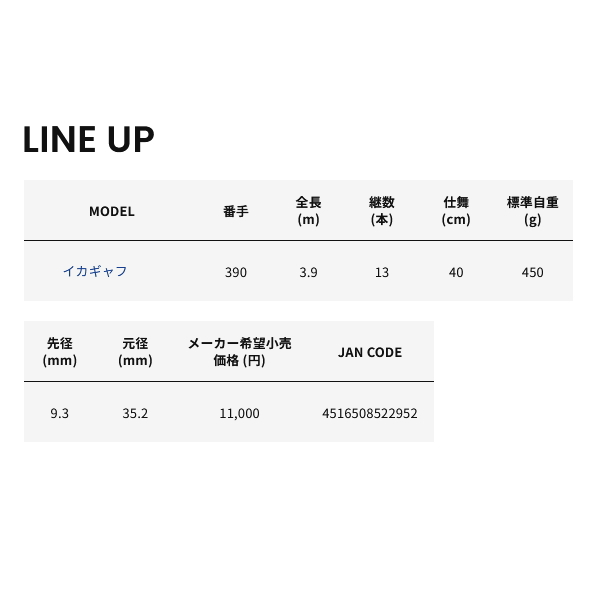 画像: アルファタックル（alpha tackle） ランディングギア イカギャフ 390 （仕舞寸法 40cm）