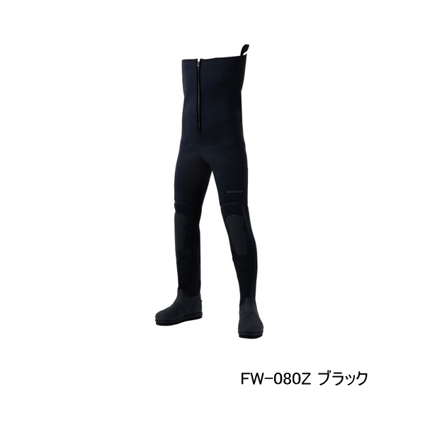 画像1: （26年3月新商品） シマノ スタンダードジオロックスリムウェーダー 中割 3.5 FW-080Z ブラック 2XLBサイズ （3月発売予定／ご予約受付中）