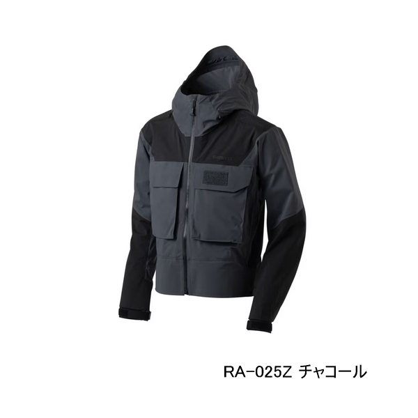 画像1: （26年3月新商品） シマノ GTX-ST ウェーディングプロジャケット 05 RA-025Z チャコール Mサイズ （3月発売予定／ご予約受付中）
