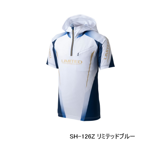 画像1: （26年3月新商品） シマノ リミテッド プロ ショートスリーブフーディ SH-126Z リミテッドブルー Mサイズ （3月発売予定／ご予約受付中）