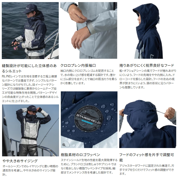 画像3: （26年4月新商品） シマノ オシアイージーケア ジャケット 05 RA-070Z ネイビーチャコール XLサイズ （4月発売予定／ご予約受付中）