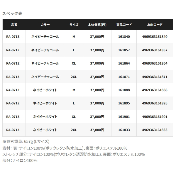 画像: （26年4月新商品） シマノ オシアイージーケア ビブ 05 RA-071Z ネイビーホワイト 2XLサイズ （4月発売予定／ご予約受付中）