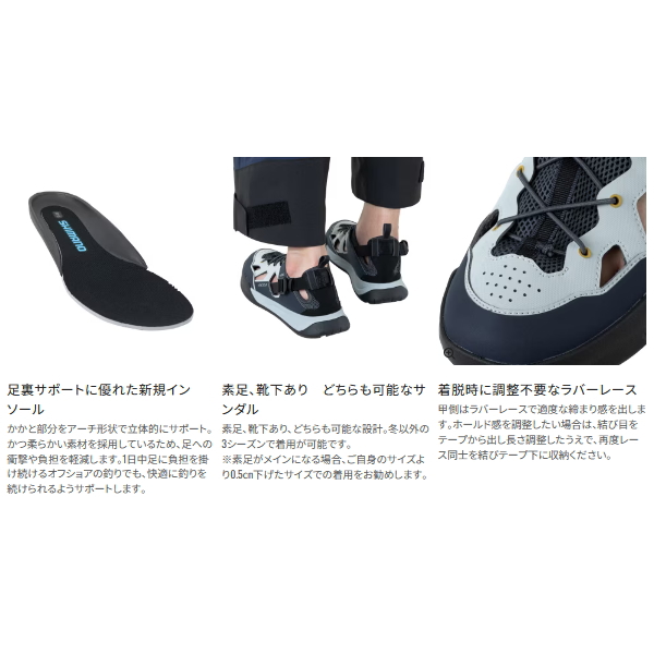 画像3: （26年3月新商品） シマノ ボートゲームサンダル FS-380Z オシアネイビー 24.5cm （3月発売予定／ご予約受付中）