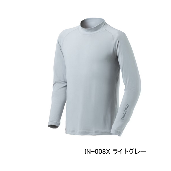 画像1: （26年3月新商品） シマノ サン プロテクション インナーシャツ ハイネック IN-008X ライトグレー Sサイズ （3月発売予定／ご予約受付中）