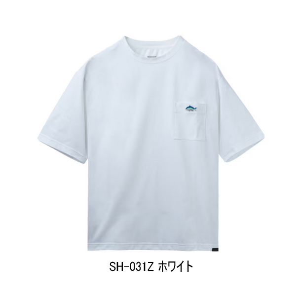 画像1: （26年3月新商品） シマノ ドライポケットTシャツ SH-031Z ホワイト Sサイズ （3月発売予定／ご予約受付中）