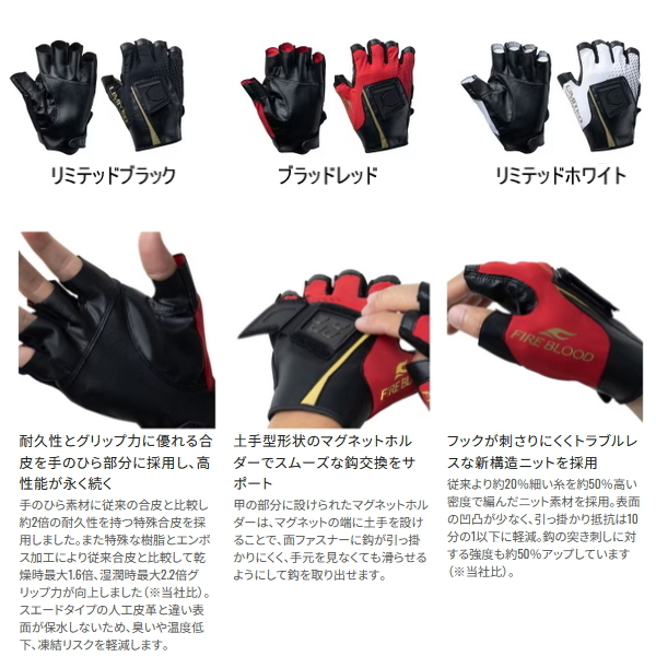 画像2: （26年3月新商品） シマノ リミテッドプロ ハイグリップマグネットグローブ 5 GL-181Z リミテッドブラック Mサイズ （3月発売予定／ご予約受付中）