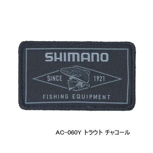 画像1: （26年3月新商品） シマノ ワッペン AC-060Y トラウト チャコール （3月発売予定／ご予約受付中）