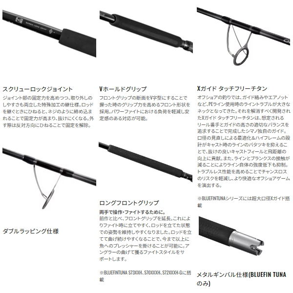 画像3: （送料サービス） （26年5月新商品） シマノ 26 オシアプラッガー BG ブルーフィンツナ S70XXXH （仕舞寸法 132.1cm） （保証書付き） （5月発売予定／ご予約受付中）