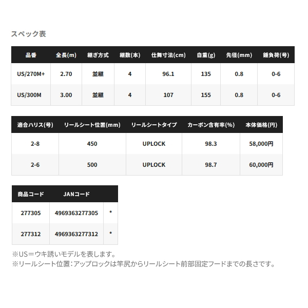 画像: （送料サービス） （26年5月新商品） シマノ 26 シーリア エクスチューン US／270M+ （仕舞寸法 96.1cm） （保証書付き） （5月発売予定／ご予約受付中）