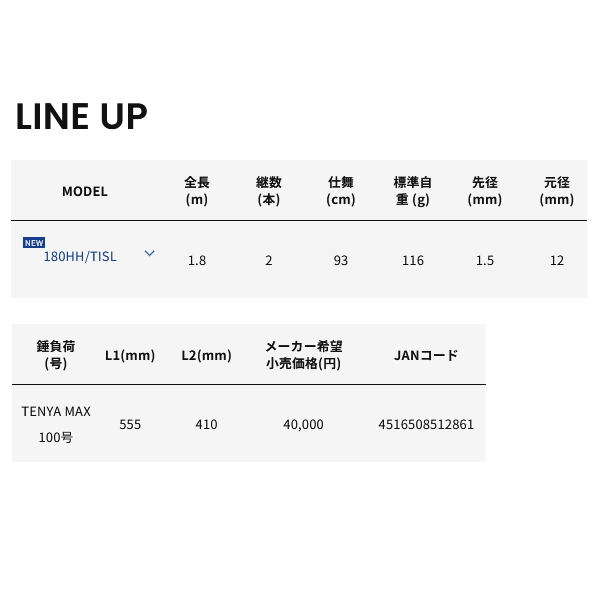 画像: （26年6月新商品） アルファタックル（alpha tackle） アルファソニック タチウオテンヤ ディープ 180HH／TISL （仕舞寸法 93cm） （6月発売予定／ご予約受付中）