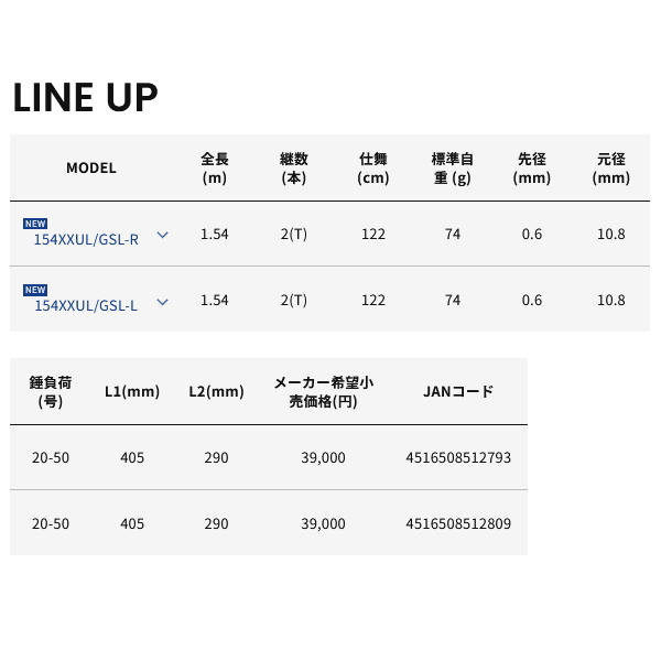 画像: （26年2月新商品） アルファタックル（alpha tackle） アルファソニック マルイカ GZ 154XXUL／GSL-右 （仕舞寸法 122cm） （2月発売予定／ご予約受付中）