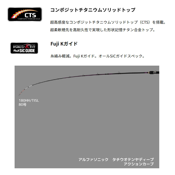 画像2: （26年6月新商品） アルファタックル（alpha tackle） アルファソニック タチウオテンヤ ディープ 180HH／TISL （仕舞寸法 93cm） （6月発売予定／ご予約受付中）