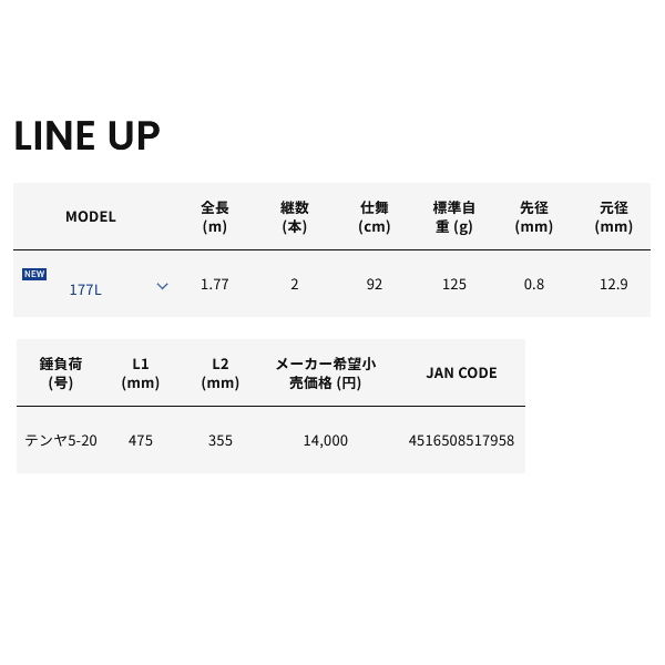 画像: （26年4月新商品） アルファタックル（alpha tackle） ライトタチウオテンヤ FT 177L （仕舞寸法 92cm） （4月発売予定／ご予約受付中）