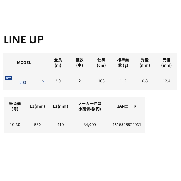 画像: （26年4月新商品） アルファタックル（alpha tackle） 涼舟 まごち 200 （仕舞寸法 103cm） （4月発売予定／ご予約受付中）