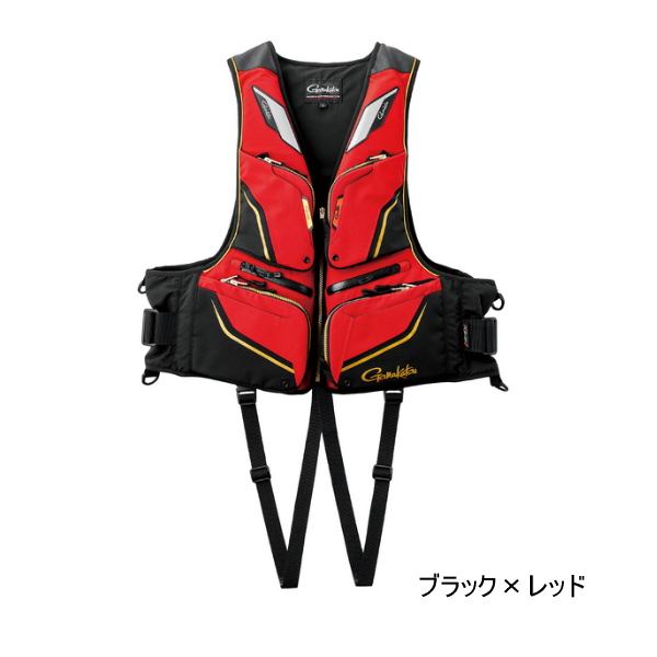 画像1: （26年3月新商品） がまかつ フローティングベスト GM-6007 ブラック×レッド 3Lサイズ （3月発売予定／ご予約受付中）