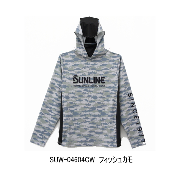 画像1: （26年4月新商品） サンライン BUG OFF クイックドライフーディー SUW-04604CW フィッシュカモ Lサイズ （4月発売予定／ご予約受付中）